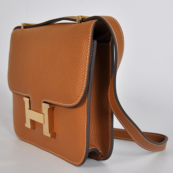 Hermes Constance Bag clemence leather in Camel with Gold hardware