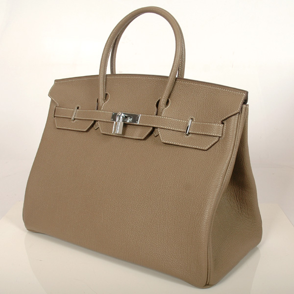 Hermes Birkin togo leather 40CM togo in Dark Grey with Silver hardware