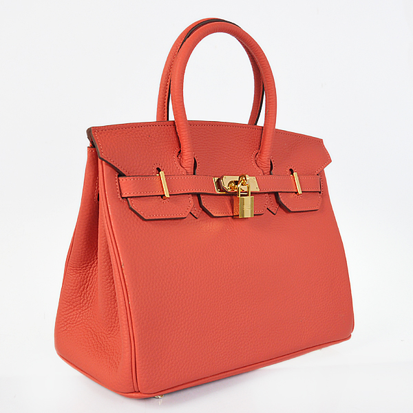 Hermes Birkin 30CM clemence leather in Watermelon Red with Gold hardware