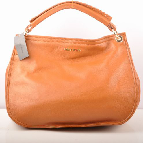 Miu Miu Flap Tote Bags Wheat Leather with Horsehair 90320