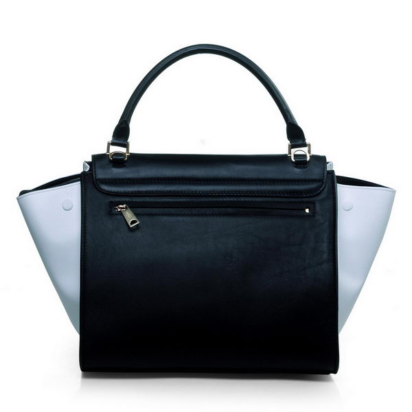 Celine Trapeze Bags Original Calf&Suede Leather Black&Multicolour&White