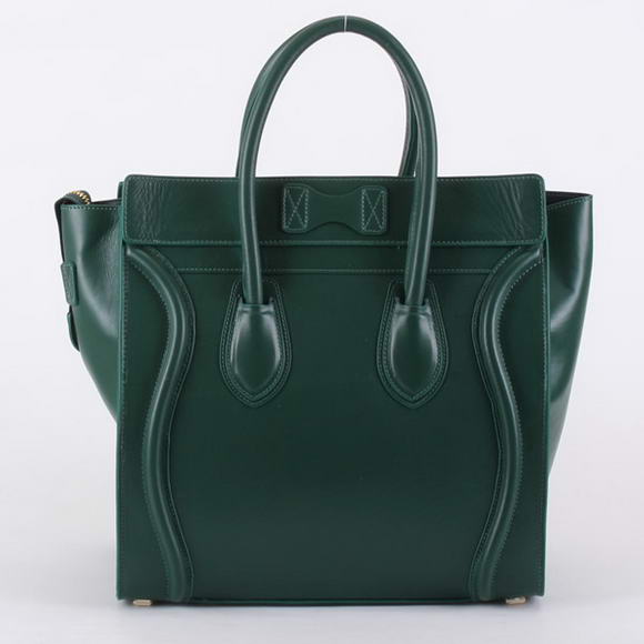 Celine Luggage Bags Medium in Nappa Atrovirens