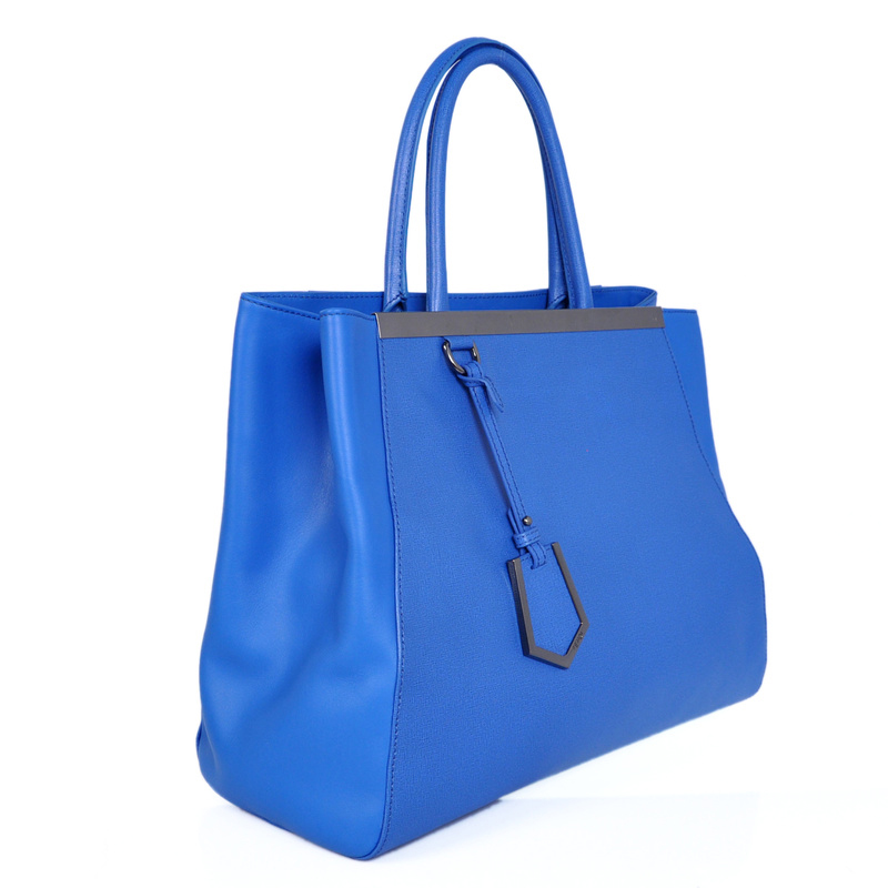 Fendi 2Jours Bag blue Calfskin Leather