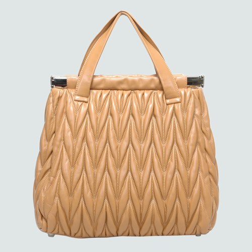 Miu Miu Matelasse Nappa Leather Tote Bags 90281 Wheat