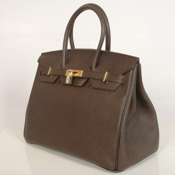 Hermes Birkin togo leather 35CM Dark Brown togo(Gold)