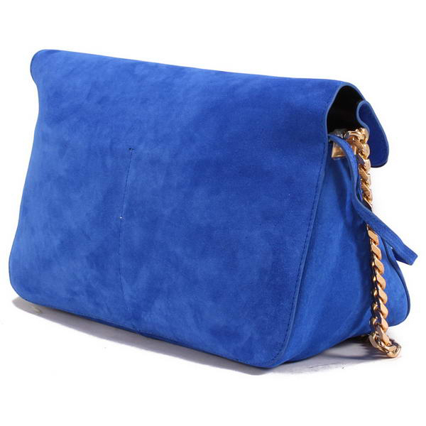 Celine Gourmette Small Bag in Suede Leather Royalblue