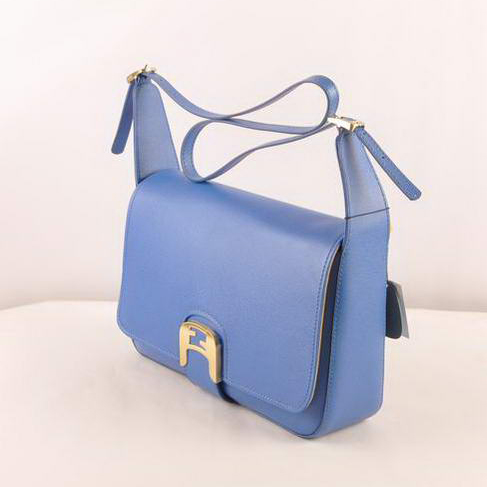 Fendi Chameleon Classic Saffiiano Leather Medium Shoulder Bag 2539 Blue
