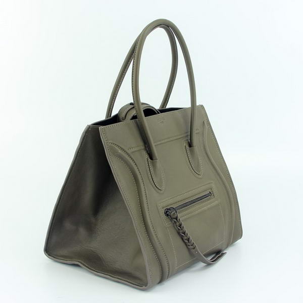 Celine Luggage Phantom Square Bags Smooth Leather 108905 Khaki