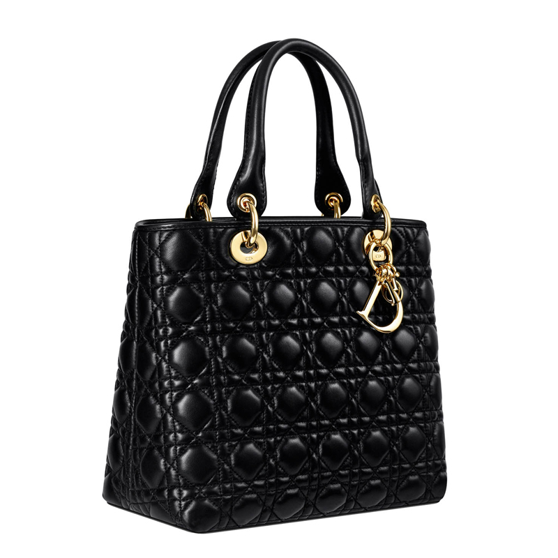 Black leather 'Dior Soft' zipped bag