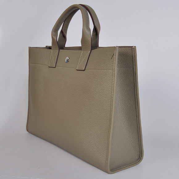 Hermes Briefcase 40CM Bag Clemence Leather Grey