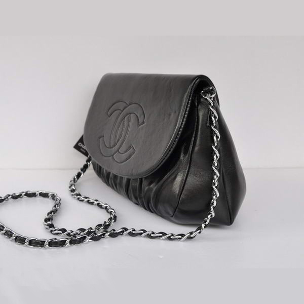 Chanel Sheepskin Leather Shoulder Bags A40033 Black