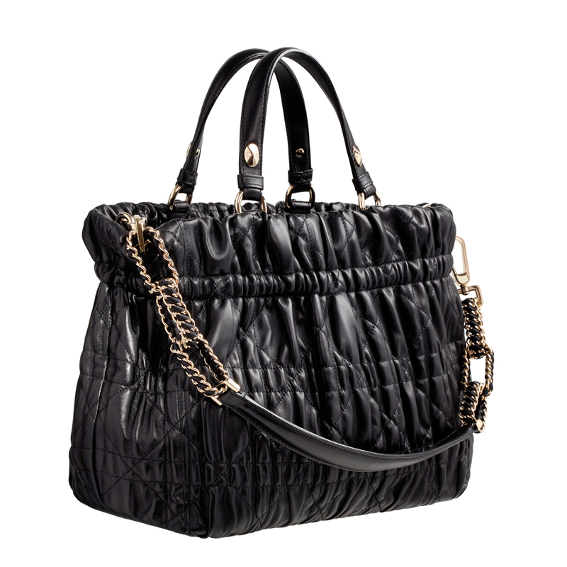 Large 'Dior Delices' bag in black leather