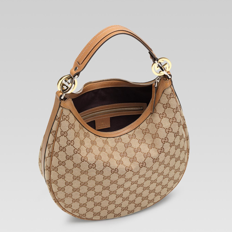 'GG twins' medium hobo with interlocking G details