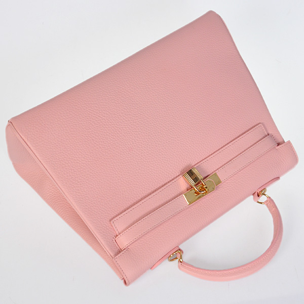 Hermes kelly 35CM clemence leather in Pink with Gold hardware