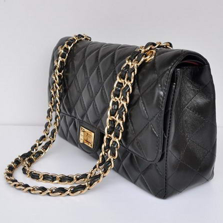 Chanel Classic Flap Bag 1113 Black Golden