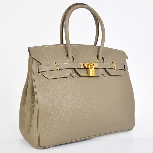 Hermes Birkin 35CM clemence leather in Dark Grey with Gold hardware