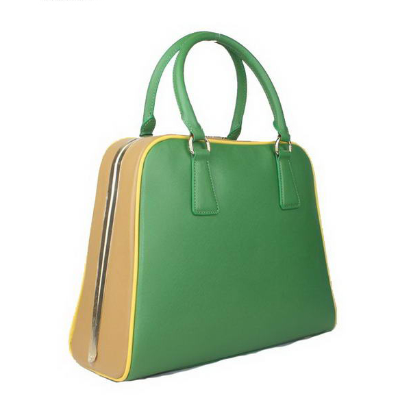 Prada Saffiano Leather Medium Tote Bag BL0808 Green