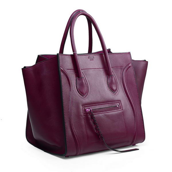 Celine Luggage Phantom Original Leather Bags Purple