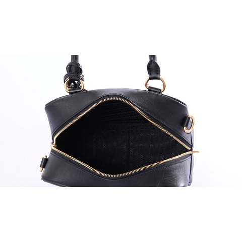 BL0757 Black Cross pattern full leather