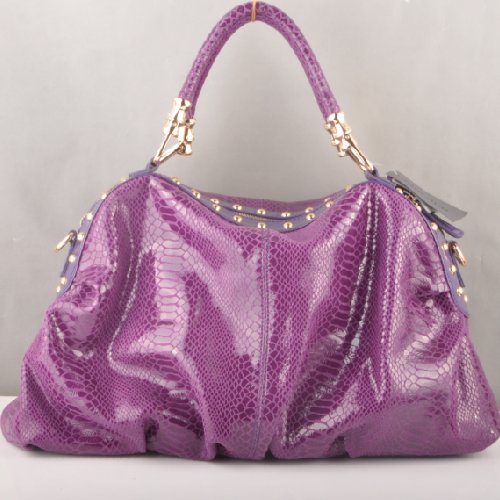 Miu Miu Snake Veins Tote Bags 90299 Purple