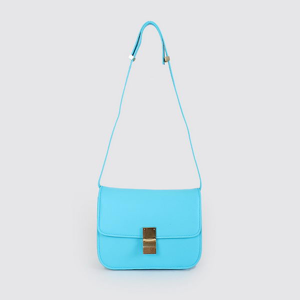 Celine Classic Box Small Flap Bag Calfskin Leather Aquamarine