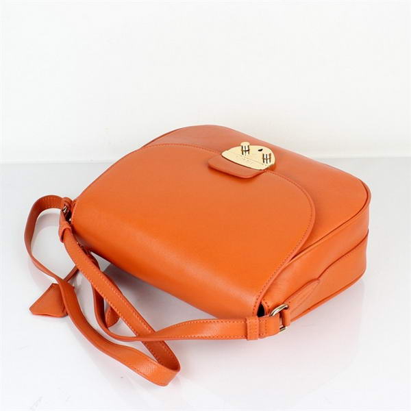 Top Quality Prada Lamsbskin Leather Flap Shoulder Bag YZ8827 Orange