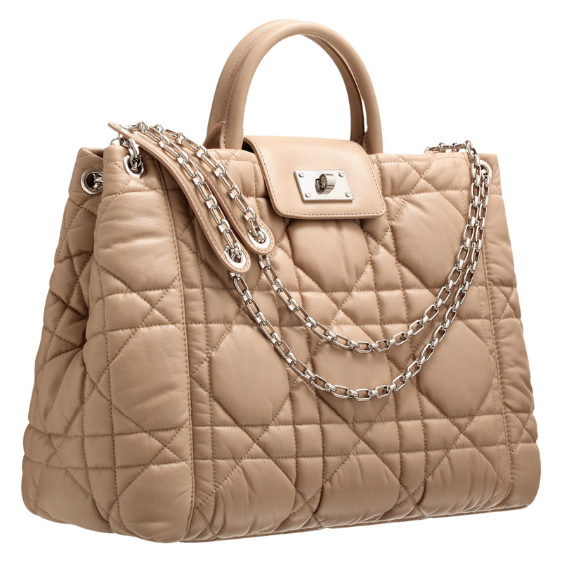 Beige leather 'Milly La Foret' shopping bag