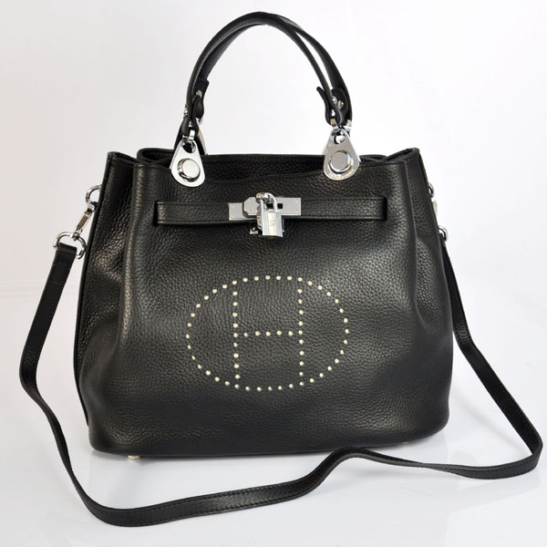 Hermes Mini so kelly bag in Black with Silver hardware