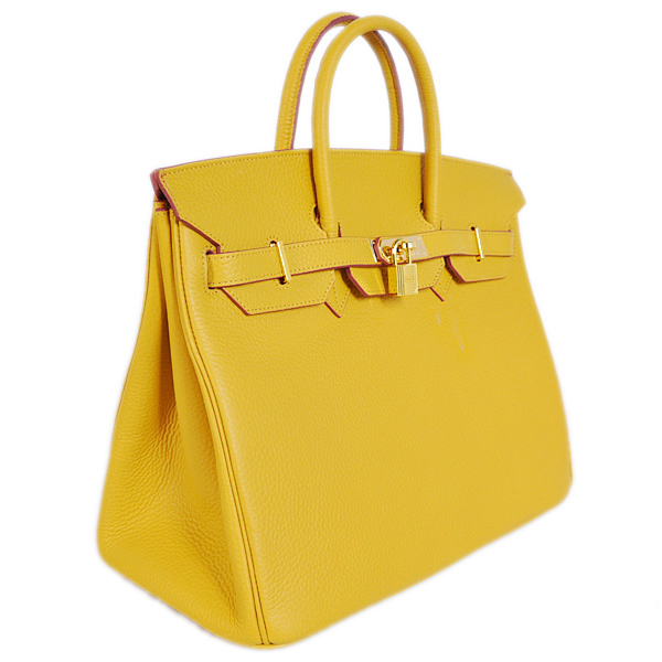 Hermes Birkin 35CM Yellow clemence leather(Gold)