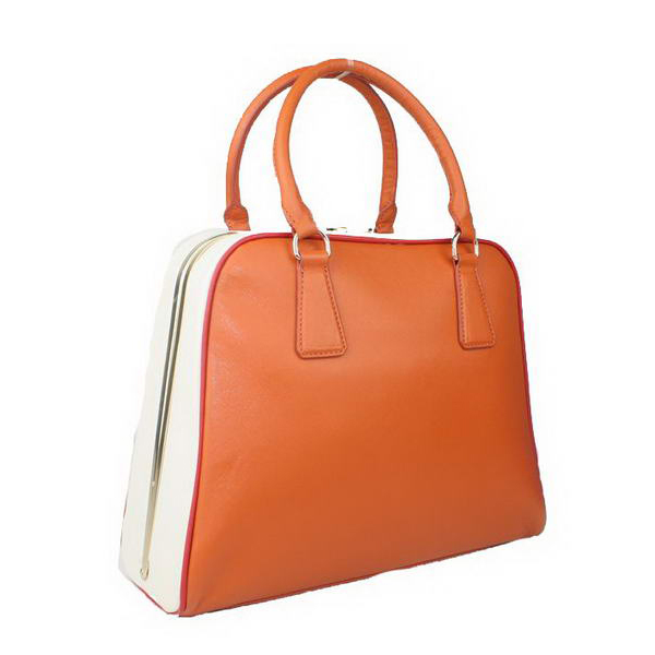 Prada Saffiano Leather Medium Tote Bag BL0808 Orange