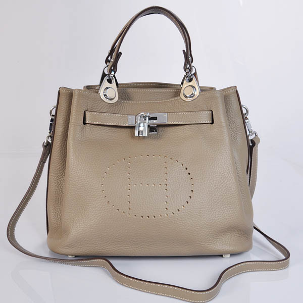 Hermes Mini so kelly bag in Dark Grey with Silver hardware