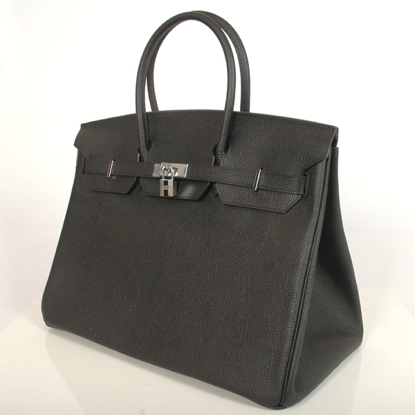 Hermes Birkin togo leather 40CM togo in Black with Silver hardware