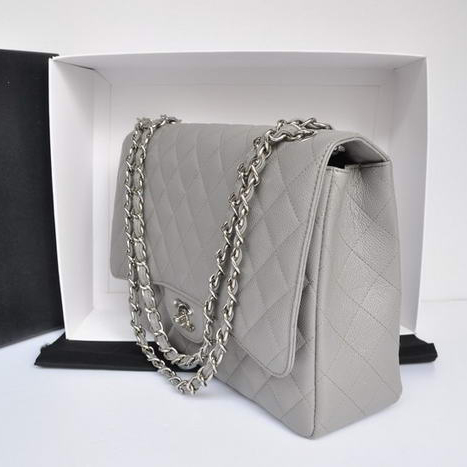 Chanel Original Caviar Leather Jumbo Flap Bag A47600 Grey