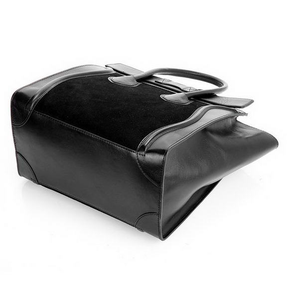 Celine Luggage Medium 1163984LBN in Suede Black