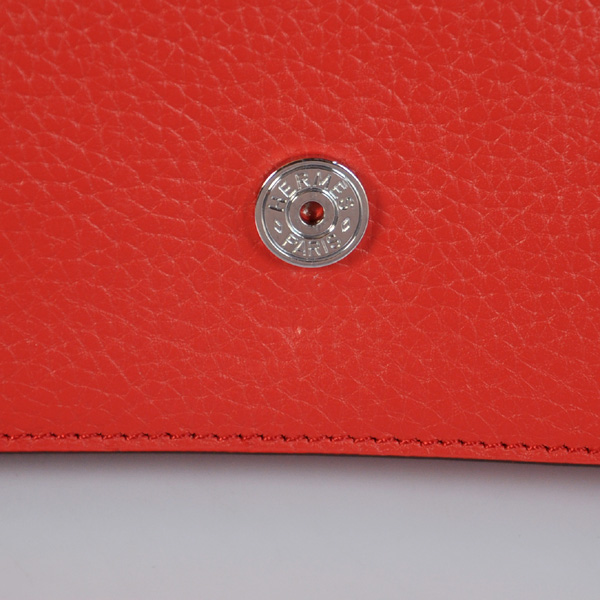 Hermes Liddy Bag clemence leather in Flame with Silver hardware