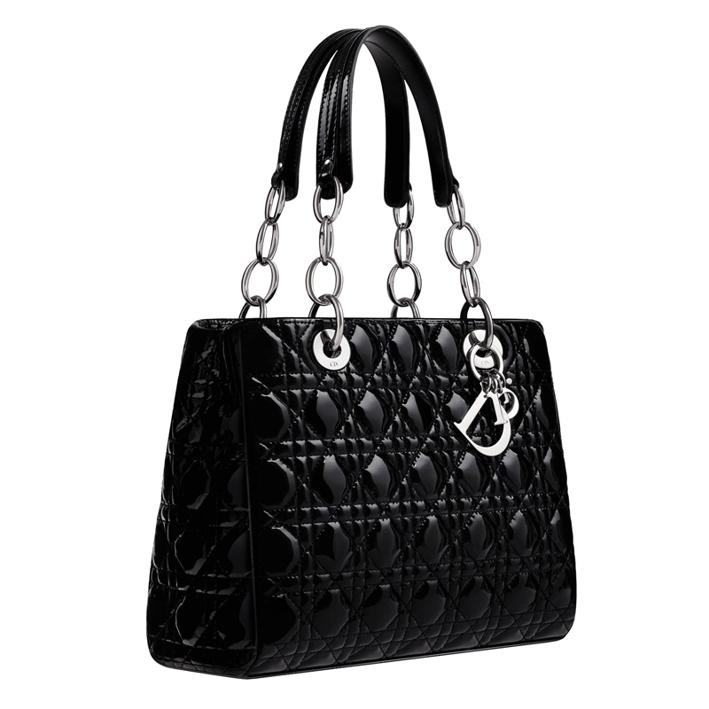 Black patent leather 'Dior Soft' bag