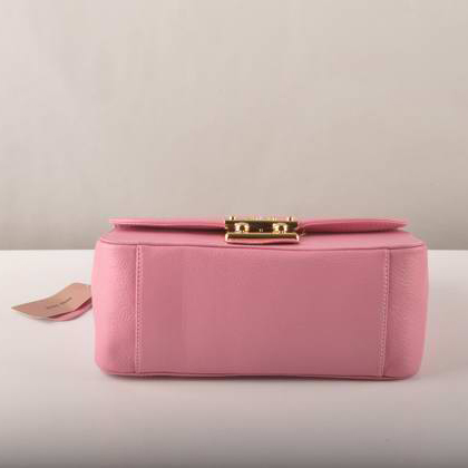 Miu Miu Tote Flap Bags Calf Leather 7428 Pink