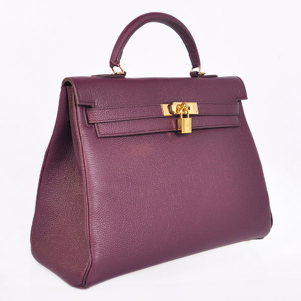 Hermes kelly 35CM Purpel togo leather(Gold)