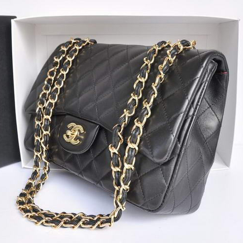 Chanel Original Leather Flap Bag A28600 Black Golden