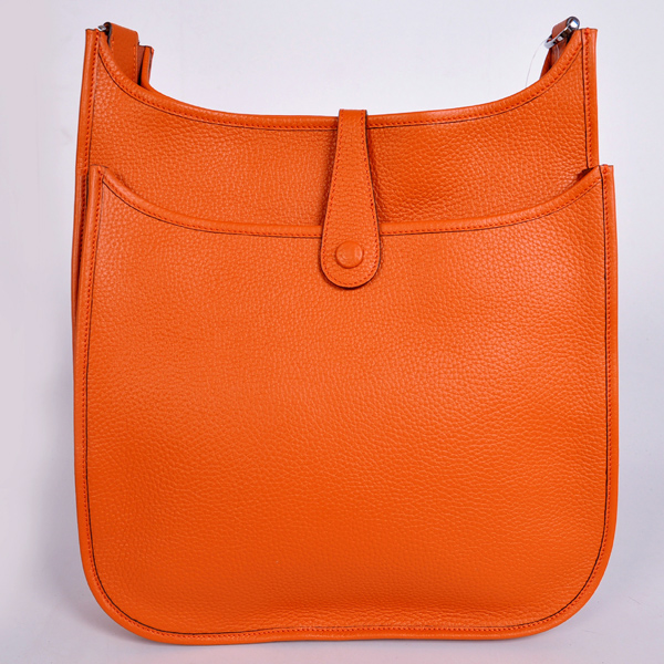 Hermes 32cm Evelyn bag clemence leather in Orange