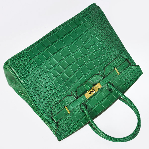 Hermes Birkin 35CM Crocodile leather in Green with Gold hardware