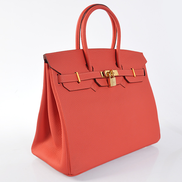 Hermes Birkin 35CM clemence leather in Watermelon Red with Gold hardware