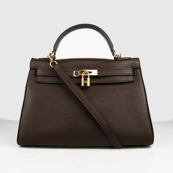 Hermes Kelly 32CM Dark Coffee(gold)