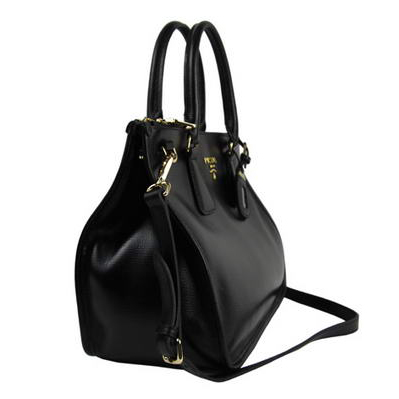 Prada City Original Leather Tote Bag BN2161B Black