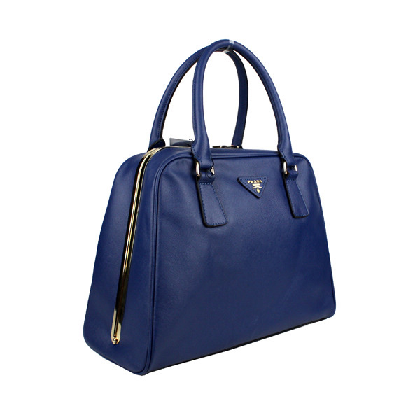 Prada Saffiano Leather Medium Tote Bag BL5018 Royalblue