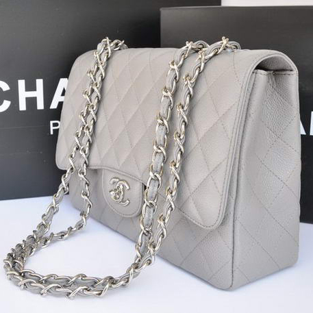 Chanel Original Caviar Leather Flap Bag A28600 Grey