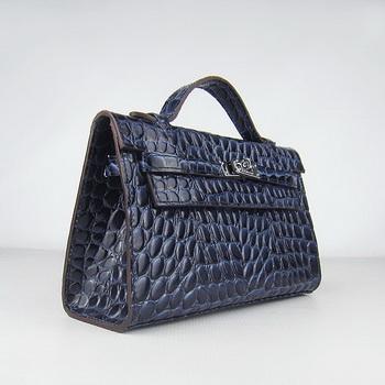 Hermes Kelly 22CM Dark Blue Stone Stripe