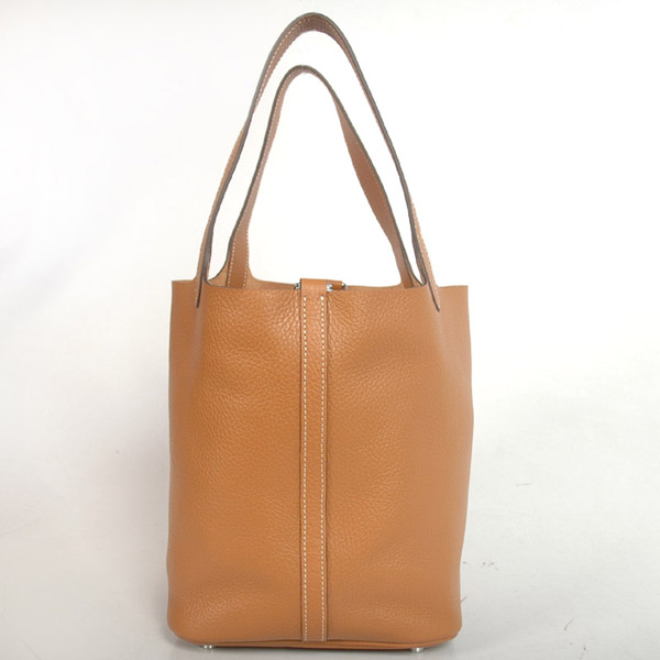 Hermes picotan MM Bag clemence leather in Camel