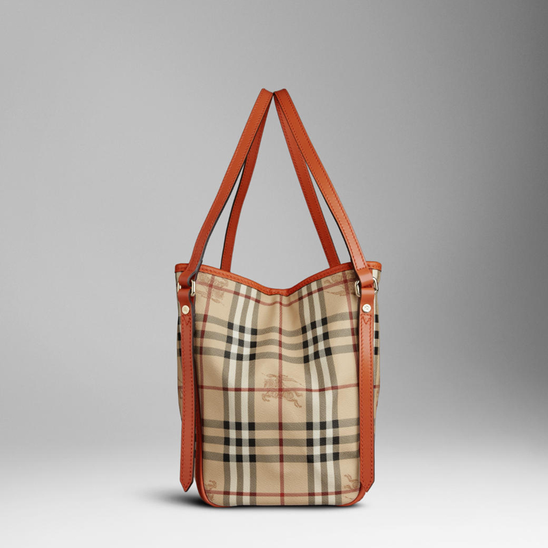 SMALL CANVAS CHECK TOTE