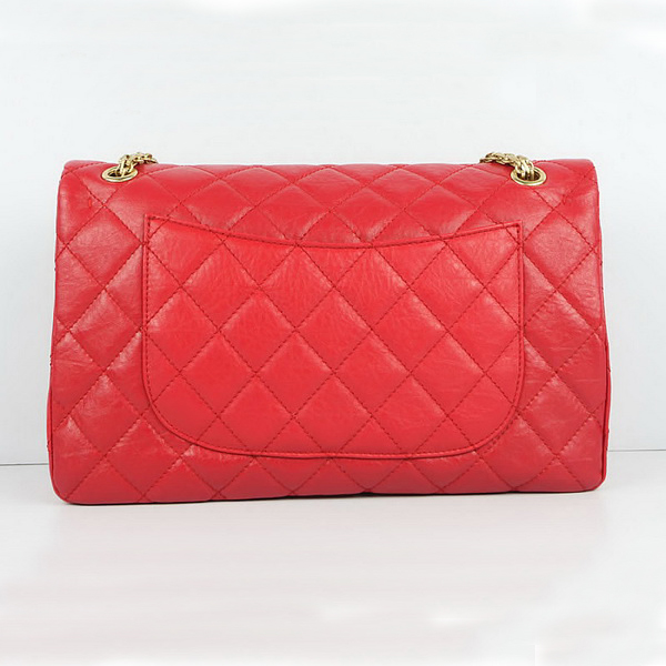 Chanel Flap Bag Quilted Red Leather with Gold Chain 48102